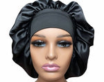 Large Satin Silk Bonnet wide Brim