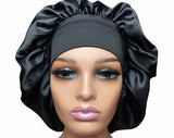 Large Satin Silk Bonnet wide Brim